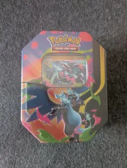 Pokemon TCG Mega Charizard X EX Tin Brand New & Factory Sealed ✨ - Image 1