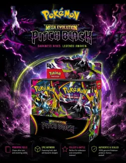 Pokemon TCG Mega Evolution Pitch Black Booster Box. (36 Packs) - Confirmed ✅ - Image 1