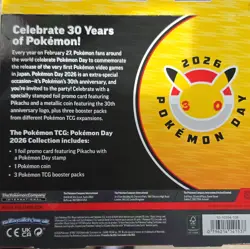 Pokemon TCG Pokemon Day 2026 Collection Box Pikachu Promo Coin 3 Packs - Image 2