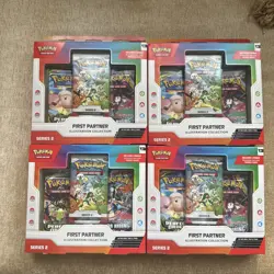 Lot of 4 Pokemon TCG First Partner Illustration Collection series 2 Brand New - Image 1