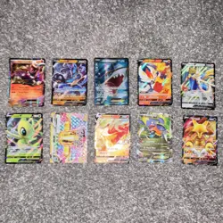 Nintendo Pokemon TCG 10 Card Ultra Rare Lot Holo EX/V/VMAX English - Image 1