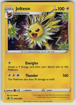 Jolteon SWSH094 Holo Promo Sword & Shield Promo Pokemon Near Mint - Image 1