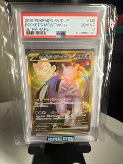 2025 POKEMON JAPANESE SV10-GLORY OF TEAM ROCKET #130 ROCKET'S MEWTWO EX - Image 1