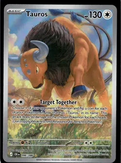Tauros 096/086 Holo Illustration Rare Chaos Rising Pokemon Near Mint - Image 1
