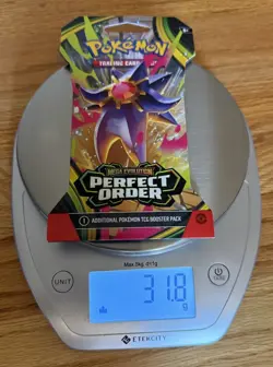 HEAVY! GOD PACKUU SIRUU 31.8g Perfect Order Pokemon TCG Sleeved Booster (SEALED) - Image 1