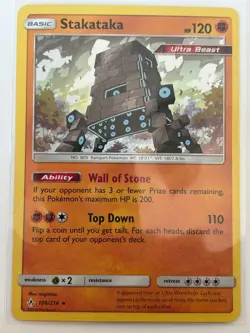 Stakataka 106/214 Holo Rare Unbroken Bonds Pokemon Near Mint - Image 1