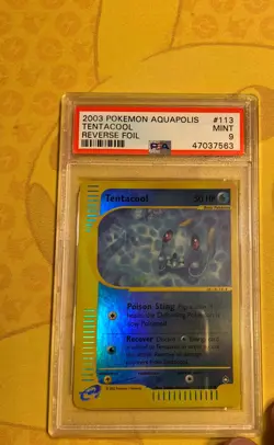 Pokemon PSA 9 Tentacool Reverse Holo Aquapolis Set 113/147 Mint - Image 1