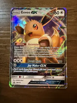 Eevee GX SM174 Sun & Moon Ultra Rare Holo Black Star Promo Pokemon Card - Image 1