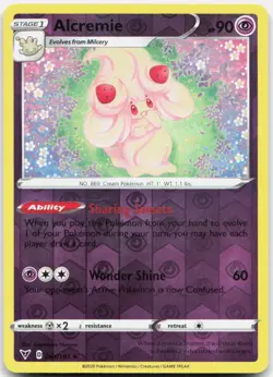 Alcremie 081/185 Rare Vivid Voltage Pokemon Reverse Holo Near Mint - Image 1