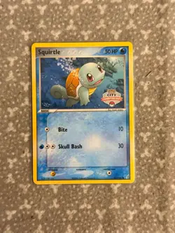 2006 POKEMON LEAGUE & CHAMPIONSHIP CARDS SQUIRTLE PROMO STAMPED 63/100 RARE - Image 1
