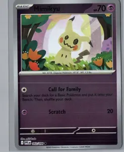 Mimikyu 042/094 Common Phantasmal Flames Pokemon Reverse Holo Near Mint - Image 1