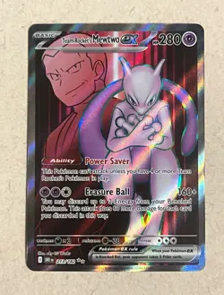 Team Rocket's Mewtwo ex 213/182 Sv10 Destined Rivals Holo Ultra Rare Full Art - Image 1