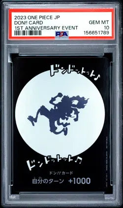 2023 ONE PIECE JAPANESE PROMOS 1ST ANNIVERSARY EVENT DON!! CARD PSA 10 - Image 1