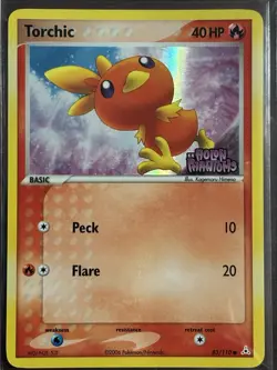 Pokemon TCG Torchic Reverse Holo Card 83/110 Holon Phantoms Stamped 2006 - Image 2