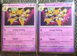 Pokemon TCG Sealed Alakazam 82/167 Twilight Masquerade Cosmos Holo X 2 - Image 1