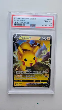 PSA 10 Pikachu V 43/185 Graded Pokemon Card - Image 2