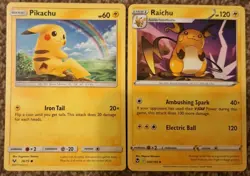 Pokemon Pikachu & Raichu Bundle – Shining Legends & Silver Tempest – 2 Cards - Image 1