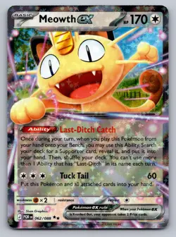 Meowth ex 062/088 Double Rare Prize Pack Series Cards Pokemon Holo Near Mint - Image 1