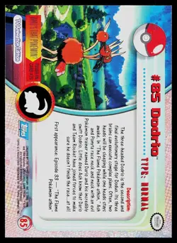 Pokemon Card Topps Trading Cards Series 2 Dodrio #85 - Image 2