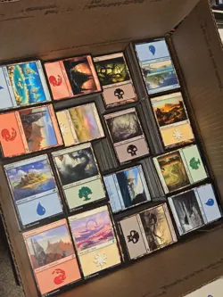 6,500+ Magic: the gathering Normal Basic Land Cards English LP+/NM - Image 1