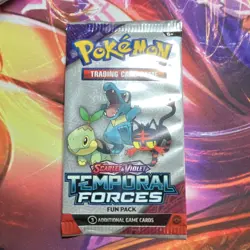 Pokemon TCG Factory Sealed Scarlet & Violet Temporal Forces Fun Pack 3 Card Pack - Image 1