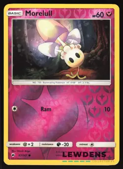 Morelull - 97/147 - Common Reverse Holo - Burning Shadows - Pokemon Card - Image 1