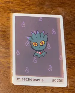 Misscheeseus (Misdreavous) card #0200- Gen 2 Pookiemoot Fan Art - Pokemon - Image 1