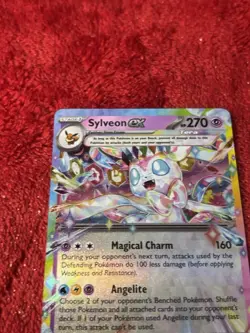 Sylveon ex 086/191 Sv08: Surging Sparks Holo Pokemon Card Near Mint - Image 3