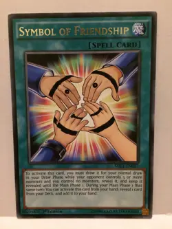 1x Yu-Gi-Oh! Symbol Of Friendship Card - MIL1-EN017 - 1st Edition - Image 1