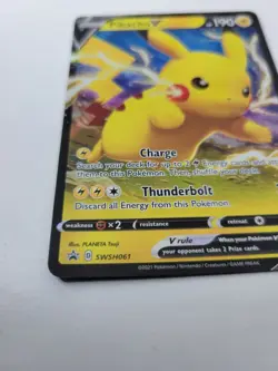 Pikachu V SWSH061 Full Art Ultra Rare Promo Pokemon Card NM 2021 - Image 2