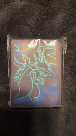 Mega Charizard X Card Sleeves Sealed 65x Pokemon Phantasmal Flames ETB New - Image 1