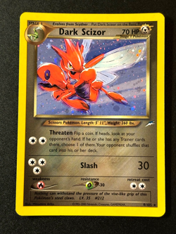 Dark Scizor 9/105 - Neo Destiny Holo MP Swirl Card - Image 1