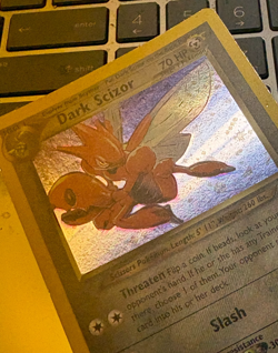 Dark Scizor 9/105 - Neo Destiny Holo MP Swirl Card - Image 3