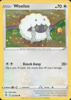 Wooloo 222/264 Holo Promo Miscellaneous Cards & Products Pokemon MP - Image 1