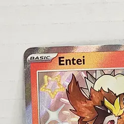 Entei 112/091 Paldean Fates Shiny Rare Holo Pokemon NM - Image 5