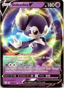 Pokemon Shining Fates Ultra Rare Indeedee V 039/072 - Near Mint (NM) - Image 1