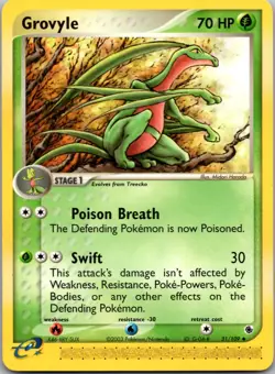 Grovyle 31/109 Uncommon Ruby & Sapphire Pokemon Near Mint - Image 1