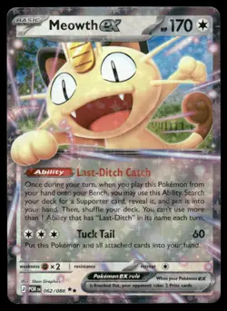 Meowth ex 062/088 Double Rare Perfect Order Pokemon Holo Near Mint #2 - Image 1