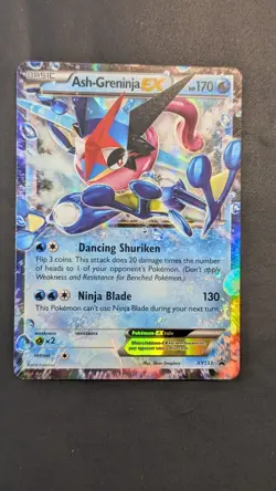Ash-Greninja EX XY133 Ultra Rare Holo Pokemon XY Black Star Promo - Image 1