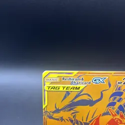 Reshiram & Charizard GX SM247 Tag Team Gold Sun & Moon Promo Pokemon English NM - Image 2