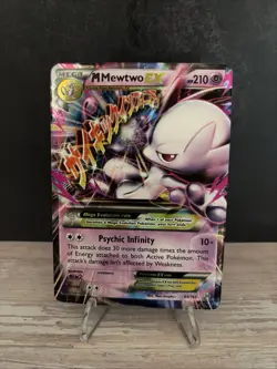 2015 Pokemon Mega M Mewtwo EX 64/162 XY Breakthrough Set Full Art Holo NM - Image 3