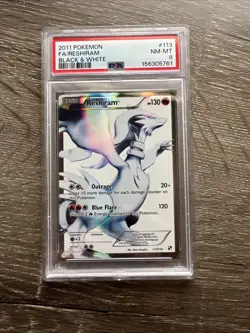Pokemon 2011 Reshiram (113 Full Art) Black and White Card PSA 8 - Image 1