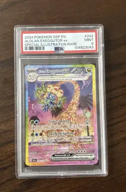 Pokemon TCG Alolan Exeggutor EX 242/191 Scarlet & Violet Surging Sparks PSA 9 - Image 1