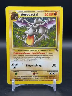 Aerodactyl Holo Rare German Fossil 1/62 Pokemon WOTC HP - Image 1