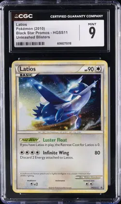 2010 POKEMON BLACK STAR PROMOS UNLEASHED BLISTERS #HGSS11 LATIOS CGC 9 - Image 1