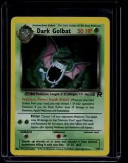 Pokemon TCG Dark Golbat 7/82 Team Rocket Holo Rare LP - Image 1