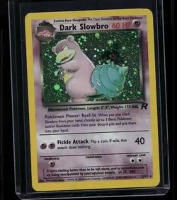 Pokemon TCG Dark Slowbro 12/82 Team Rocket Holo Rare LP - Image 1