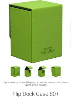 Ultimate Guard 80+ Flip Deck Case Box Green MTG TCG Magic Gathering CCG Pokemon - Image 1