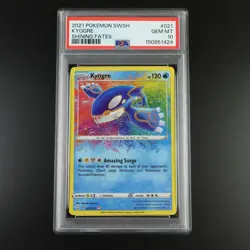 PSA 10 Kyogre 021/072 Pokemon Shining Fates Amazing Rare Holo Graded Card - Image 1