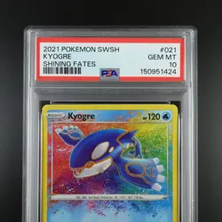 PSA 10 Kyogre 021/072 Pokemon Shining Fates Amazing Rare Holo Graded Card - Image 2